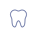 blue icon of a tooth